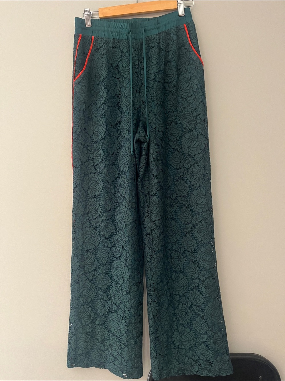 Twik High Rise Lace Wide-Leg Pants - Picture 4 of 5